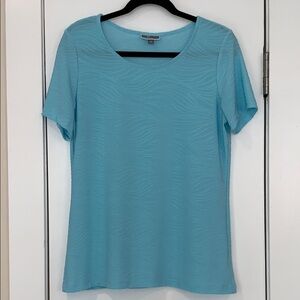 Like New! JM Collection Short Sleeve Scoop Neck Textured Pullover Top M